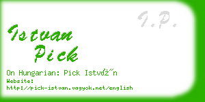 istvan pick business card